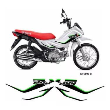 Imagem de Adesivos Protetor Faixas Laterais Honda Pop 110i 2020 Kit 02 - Resitan