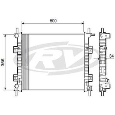 Imagem de Radiador Ford Fiesta 2000 a 2002 VISCONDE 12522