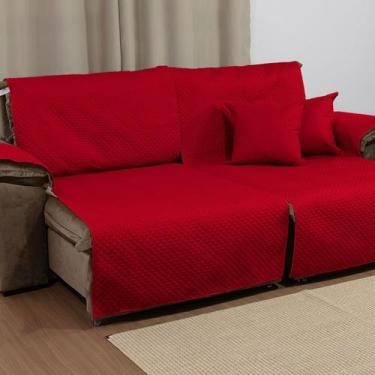 Imagem de KIT PARA SOFÁ RETRÁTIL COM ALMOFADAS CHEIAS E CAPA PROTETORA IMPERMEÁV