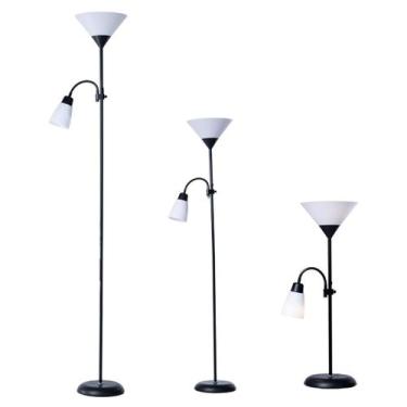 Imagem de Abajur de Chão Poste Jardim Dupla Luminaria de Chao Luminaria Piso Ped