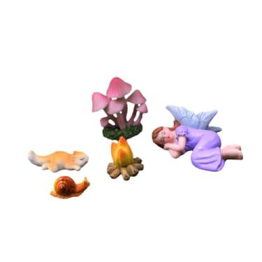 Imagem de Generic 5x Figuras em miniatura Mini esculturas de resina Micro paisagem decoração Decoração de flores para o gramado Tanque de peixes decoração de aquário