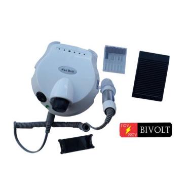 Imagem de Motor Lixadeira Pedal Unhas Nail Drill Master 30000 Rpm Porquinho Prof