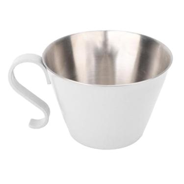 Imagem de Coffee de café Aço Inoxidável de 100 Ml Com Bico Em Forma de V Clear Dual Scale Milk Frothing Pitcher para Sobremesas e Coquetéis de Bebidas