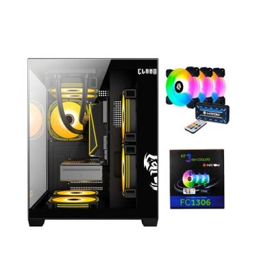 Imagem de Gabinete Gamer Nightmare, Micro-ATX/ITX, Com 3 Fans, Preto - CLANM