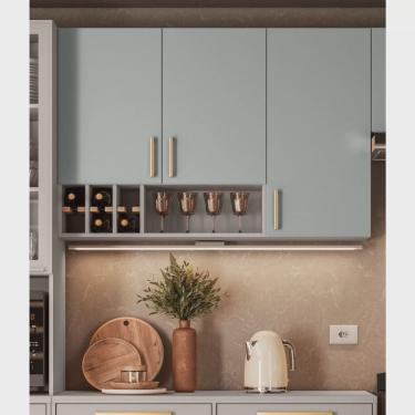 Imagem de Armário Aéreo 3 Portas Nicho/ageda Garrafeiro 120cm Mdf Dobradiças Slow Motion Essence Itatiaia