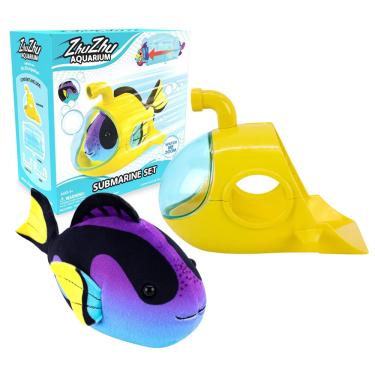 Imagem de Conjunto submarino de aquário zhuzhu com peixe Blue Tang