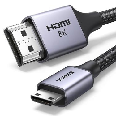 Imagem de Cabo hdmi ugreen 8K Mini hdmi para hdmi 2.1, alumínio trançado de 6,6 pés