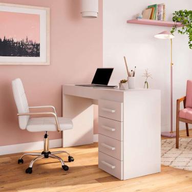 Imagem de Cadeira de Escritório Contabilidade Giratória Fitz Branca