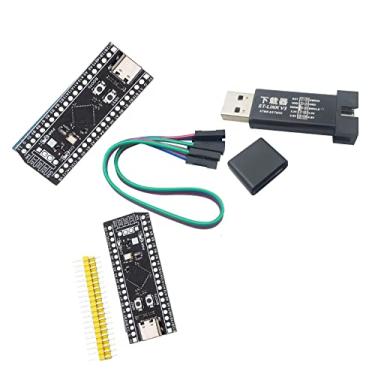 Imagem de [initeq] STM32 ARM STM32F103C8T6 STM32F411CEU6 Blue Pill Black Pill Minimum System Development Board with ST-Link V2 USB Programmer (2-Pack Black Pill + ST-Link V2)