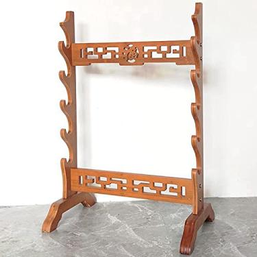 Imagem de Suporte de espada, suporte de espada, suporte de espada Katana, suporte de exibição vertical de 5 a 12 pisos, suporte de espada - suporte de espada multicamadas para espadas Katana Wakizashi e espadas