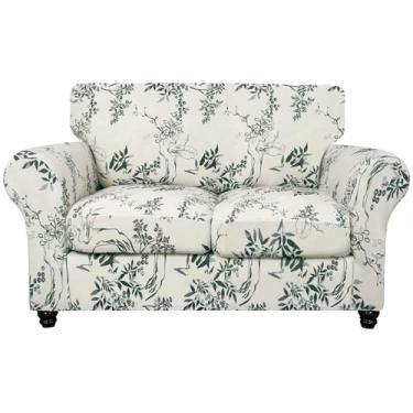 Imagem de SearchI Capa de sofá, 3 capas de sofá com 2 capas de almofada separadas, protetor de móveis macio e elástico para sala de estar, capa de sofá para animais de estimação e crianças (namoradeira