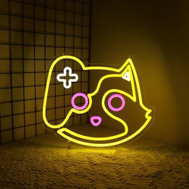 Imagem de Whfobfe Sinal de néon com luzes de néon LED para decoração de parede LED alimentado por USB para decoração de quarto