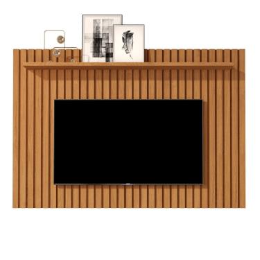 Imagem de Painel Ripado com Prateleira Para Sala de TV 60" Pequena Classic Giga Moveis