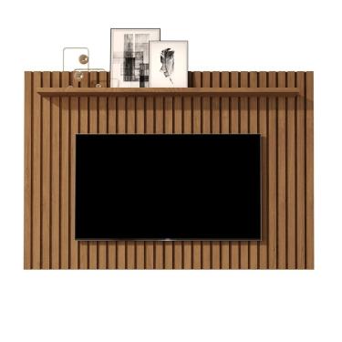Imagem de Painel Ripado com Prateleira Para Sala de TV 60" Pequena Classic Giga Moveis