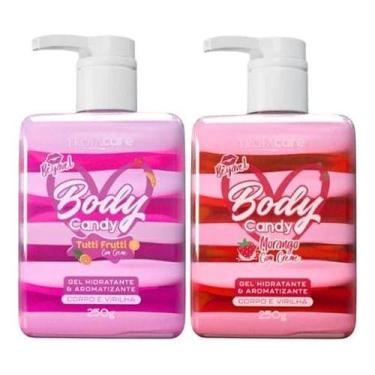 Imagem de 2 Body Candy Gel Beijável Tróia Sabor Tutti Frutti E Morango - Troia H