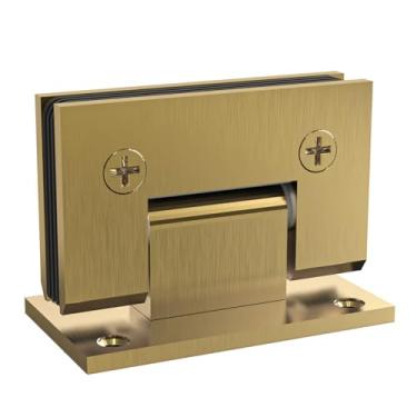 Imagem de AatrixQuayn Dobradiças de porta de chuveiro de vidro de latão sólido resistente de 90 graus, substituição de ferragens de porta de chuveiro para vidro temperado de 5/16" (8 mm) - 12 mm de espessura