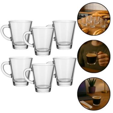 Imagem de Conjunto de 6 Xícaras De Vidro Para Café Chá Nespresso 70ML Dolce Gust