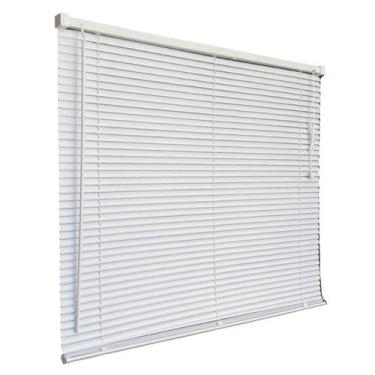 Imagem de Persiana Horizontal PVC Branca 80 (L) x 220 (A) Cortina Completa C/ Ki