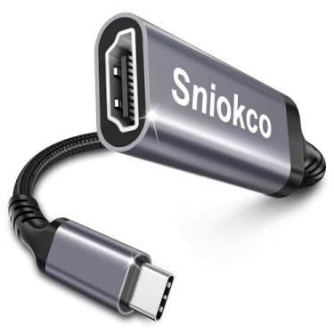 Imagem de Adaptador USB C para HDMI, adaptador tipo C para HDMI (Thunderbolt 3) para home office, compatível com MacBook Pro, MacBook Air, Pixelbook, Surface Pro, Pad Air, XPS, G, alaxy S9/S8 e mais