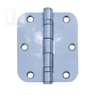 Imagem de Dobradiça Polida C-redondo Inox Com Rolamento 3 ½ X 3