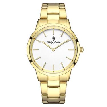 Imagem de Relógio Masculino Beckham Steel Golden White 40mm - Phillip London
