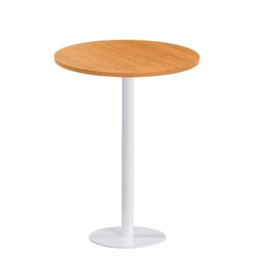 Imagem de Mesa Pisa Beta Bistrô Fratini 107,50cm (A) Disco Redondo Branco Tampo MDP Redondo Samba 60cm (L)