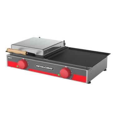 Imagem de Chapa Elétrica 70Cm Profissional Prensa Metalcuba Mge70 220V