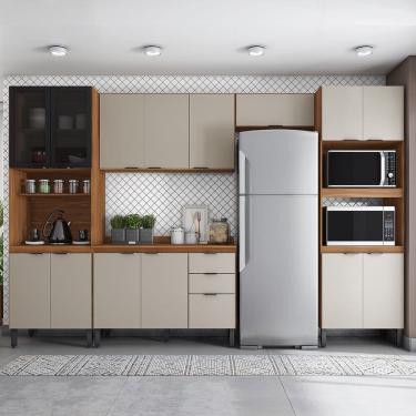 Imagem de Cozinha Compacta Firenze FI0001 Amêndola Touch Nude Prime TX Demóbile