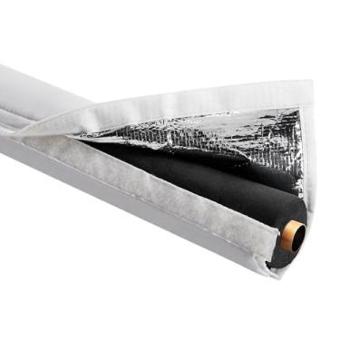 Imagem de Cobertura de Isolamento para Tubos de Ar Condicionado,183 x 25,9 cm Manga de Tubos - Manga de 3 Camadas Termorresistente Impermeável para Prevenção de Congelamento em Tubulações de