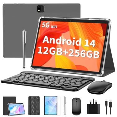 Imagem de QDDQ Tablet Android com teclado, tablet Android, mouse, caneta, GPS, preto