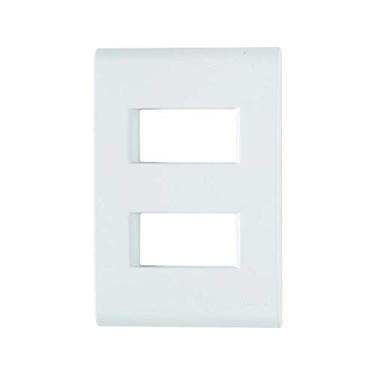 Imagem de KIT 20 UNI PLACA + SUPORTE 4X2 EM TERMOPLASTICO 2 POSTOS AFASTADOS LINHA LIZ BRANCA TRAMONTINA