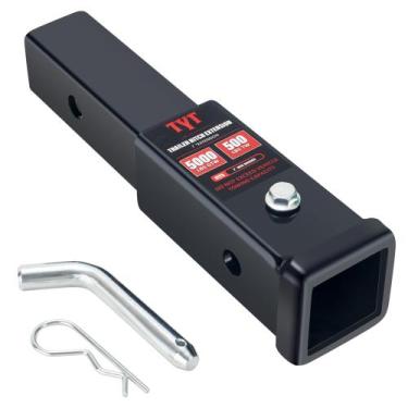 Imagem de Extensor de tubo Trailer Hitch TYT para 2 receptores, extensão de 18 c