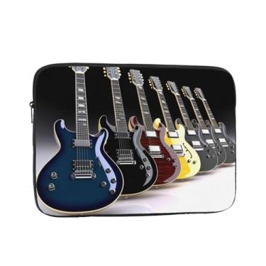 Imagem de Capa para laptop de guitarra elétrica de 17 polegadas bolsa de transporte para computador à prova de choque capa protetora para notebook bolsa portátil para laptop bolsa à prova d'água para homens e