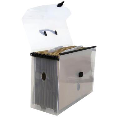 Imagem de Maleta Arquivo Com 10 Pastas Suspensas Cristal