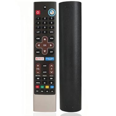 Imagem de Controle remoto de substituição de voz HS-7700 compatível com Skyworth Smart TV HS-7700J HS-7720 com 2 botões de atalho