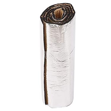 Imagem de Pissente 200x50cm Espuma de Isolamento Térmico e Sonoro para Carro Amortecedor de Ruído Redutor de Vibração 10mm de Espessura Prata Com Adesivo para Capô Porta Parede de Fogo Teto Chassi
