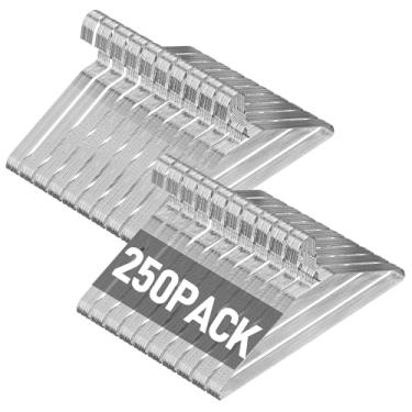 Imagem de SPECILITE Cabides de metal de arame a granel, pacote com 250 para ternos, casacos, camisas, calças, saias, economia de espaço, antiderrapante, 40,6 cm, calibre 12, ultrafino, prata