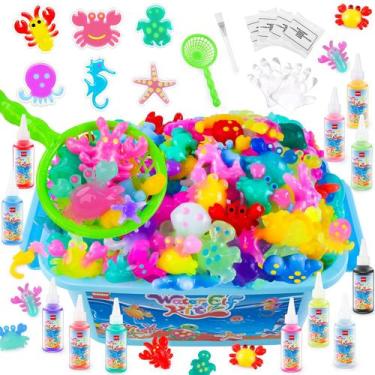 Imagem de Kit de artesanato QANIY Magic Water Elf Toy com 12 géis mágicos e 6 mo