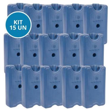 Imagem de Kit 15 Gelo Placa Gel Artificial Reutilizável Rígido 200ml - Gelotech