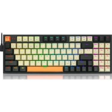 Imagem de Redragon Teclado mecânico para jogos com fio com retroiluminação RGB, 94 teclas, edição macro programável, teclado numérico, interruptores vermelhos, teclado mecânico compacto para PC, Mac, iPad,