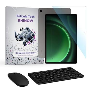 Imagem de Kit Película de vidro para Samsung Galaxy Tab S9 FE/S10 FE 10,9" + Teclado e Mouse Bluetooth Preto (Rhinow)