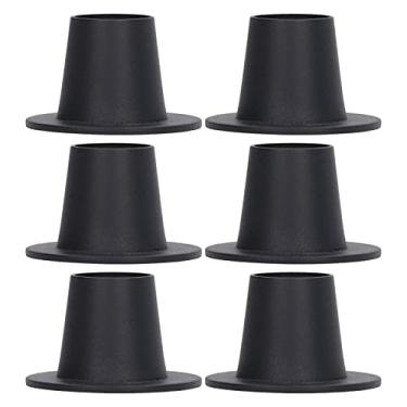 Imagem de Portador de vela de cíper preto fosco de ferro estável holstick titular peça central para festas de casamento de decoração para casa de aniversário