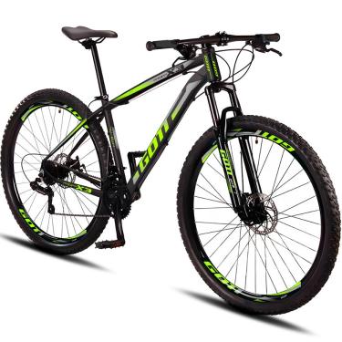 Imagem de Bicicleta Aro 29 Alumínio Gott 21v Freio a Disco Propp X3 - Preto/Verde Neon - 19