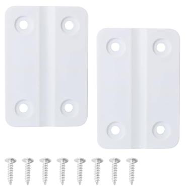 Imagem de ITROLLE 2 peças 57 x 39 mm caixa isolada branca/refrigerador/freezer peças de reposição de dobradiça de plástico com parafusos acessórios de cozinha para acampamento caminhada