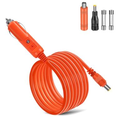 Imagem de Cabo de carregamento de carro 14AWG para Jackery Explorer 3000/2000/1500/1000/500 e mais | Isqueiro para adaptador CC | Cabo durável de 2 m | Compatível com estações elétricas portáteis Jackery 880