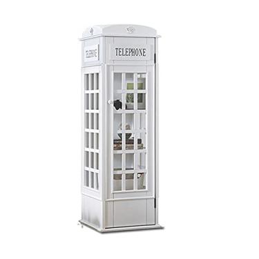 Imagem de Estante Infantil Rack De Armazenamento De Brinquedos Cabine Telefônica Britânica Estante De Design 5 Camadas Multifuncional Decorar Prateleira De Exibição Com Porta Armário Baixo, White