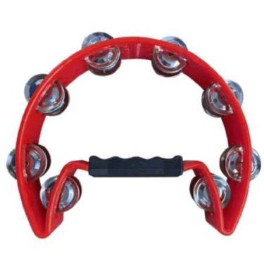 Imagem de Pandeiro Pandeirola Meia Lua MXT Vermelho