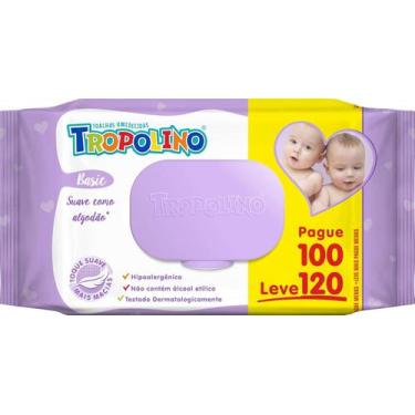 Imagem de Lenco Umedecido Toalha Umedecida Suave 120un - Tropolino