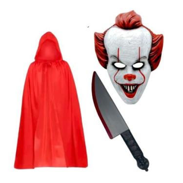 Imagem de Kit Fantasia Palhaço do Mal Terror IT A Coisa Halloween Carnaval