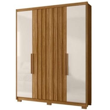 Imagem de Guarda Roupa Casal 4 Portas 176 Cm California Freijo Off White Moval